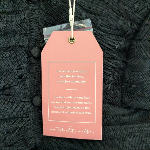 NWT Ivy City Co Gala Tulle Dress Small Whimsical Gather Skeleton Black Ballerina - Picture 3 of 16